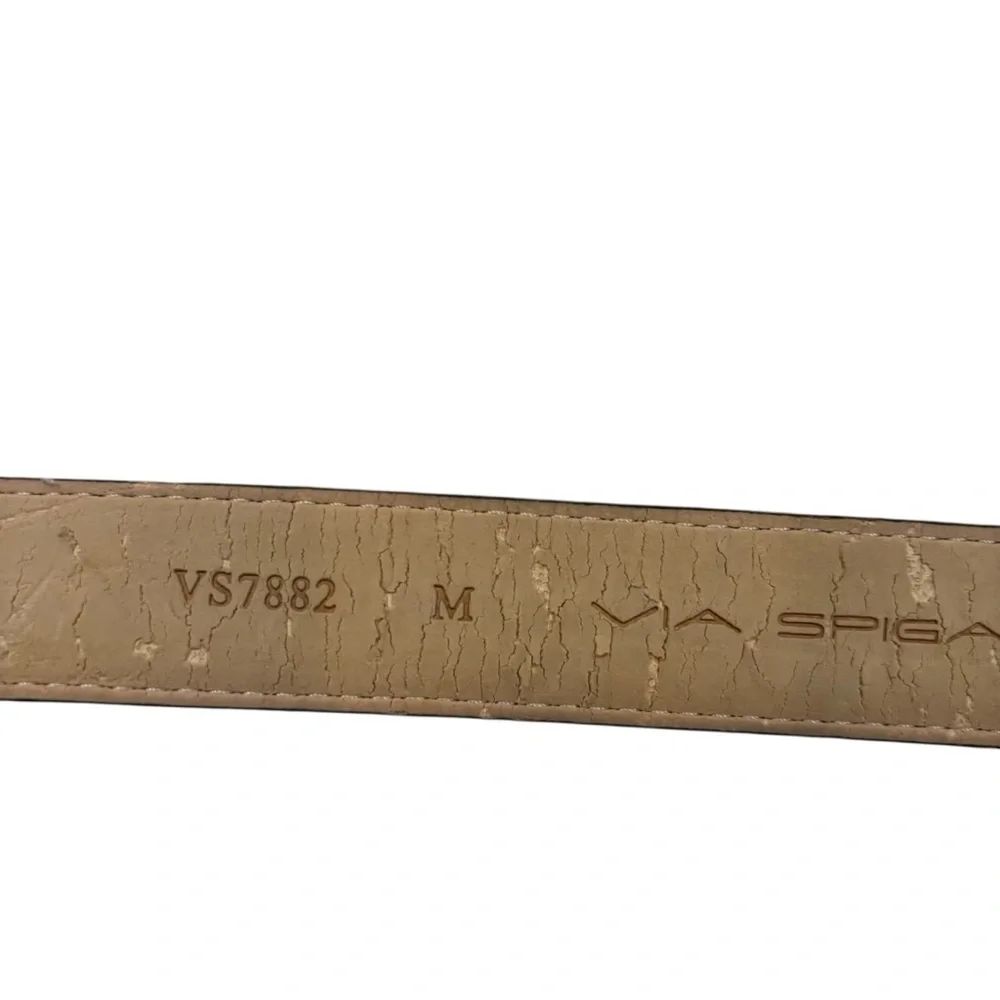 Vintage Ladies Via‎ Spiga Brand Genuine Leather Belt Green Size Medium